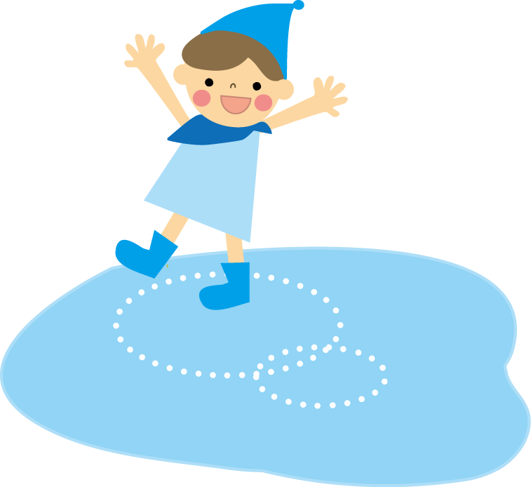 Laporte Puddle Child Clip Art - 水たまり イラスト フリー (757x694)