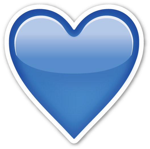 Hearts ‿✿⁀♡♥♡❤ - Emoticon De Corazon Azul (528x523)