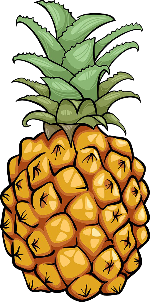 Piña De Dibujos Animados Libre De Regalías Ilustración - Cartoon Picture Of Pineapple (511x1024)