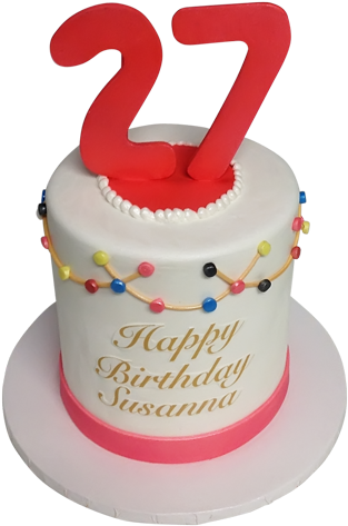 Fancy 3d Round Cake - Birthday Cake Png Hd 3d (500x500)