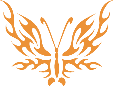 Stencil Aerografia Tattoo Animal 048 Mariposa Fuego (500x500)