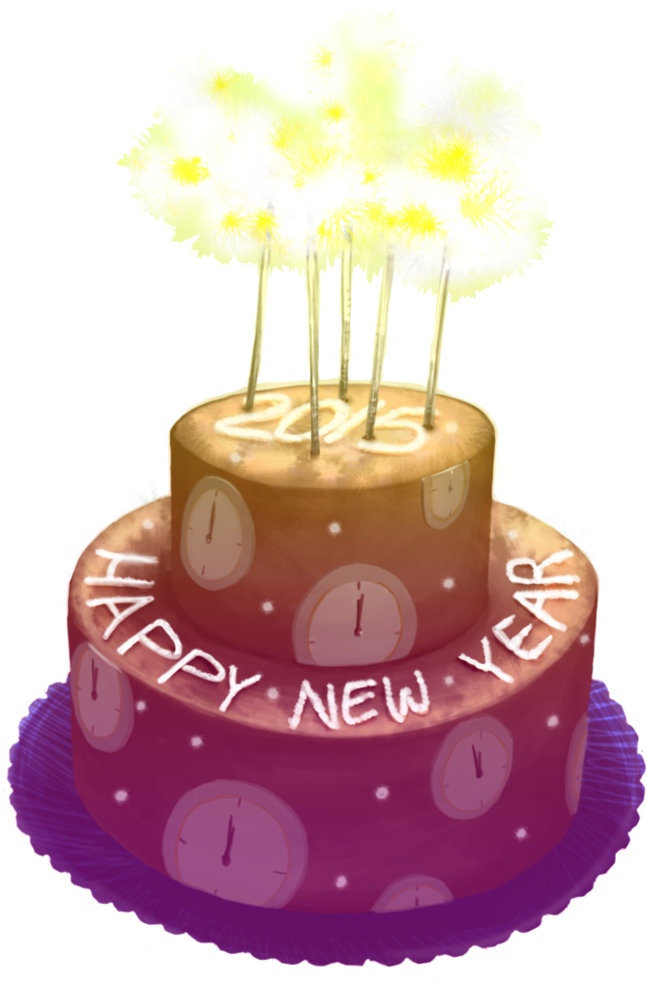 New Year's Cake By Whathasbeen - Birthday Cake (773x1034)