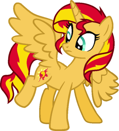 I'm A Princess - My Little Pony Sunset Shimmer Alicorn (400x441)