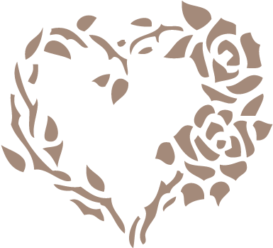 Corazón Rosas - Stencil Mini Deco Vintage Figura 037 Corazón 2 Rosas (400x400)