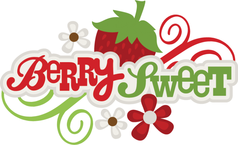 Berry Sweet Svg Scrapbook Title Strawberry Svg File - Strawberries Title (800x488)