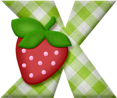 Amarna Artesanato E Imagens - Strawberry Scrapbook Lettering (400x341)