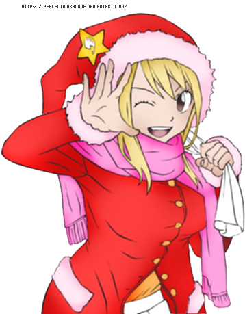 Lucy Heartfilia Merry Christmas - Fairy Tail (400x467)