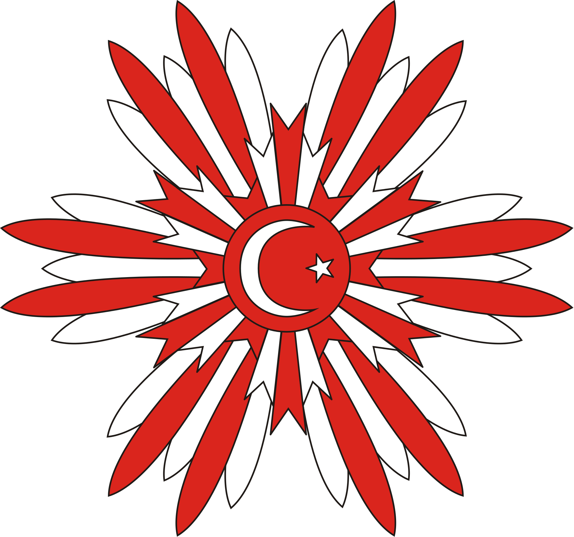 Clip Art Turkey 28, - Order Of The Republic Of Turkey (2000x1870)