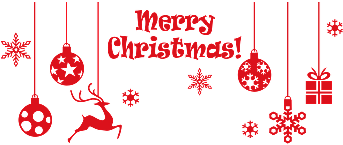 Saludo De Navidad, Reno, Copo De Nieve - Merry Christmas .png (680x340)