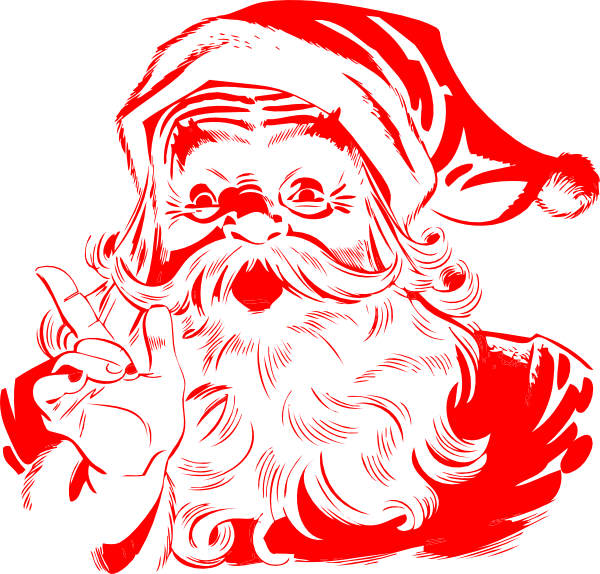 Santa Clip Art At Clker Com Vector Clip Art Online - Funny Santa Clip Art (600x574)