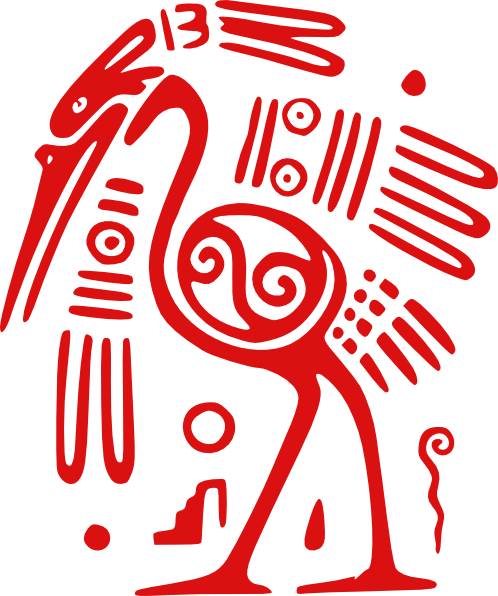 Mexican Clip Art - Aztec Symbol For Bird (498x596)