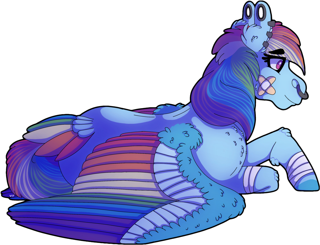 Snuzzlehorsie, Bandage, Bandaid, Colored Wings, Ear - Illustration (1280x905)