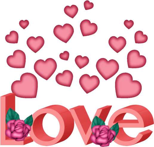 Hugs, Clip Art, Decoupage, Dragon, Letters, Hearts, - Valentine's Day (550x514)
