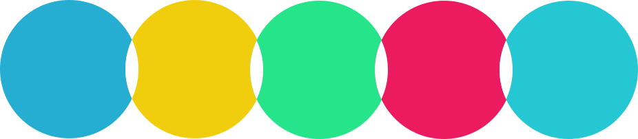 Css Circles Using Border Radius Need To Change The - Colorful Circles Border (926x202)
