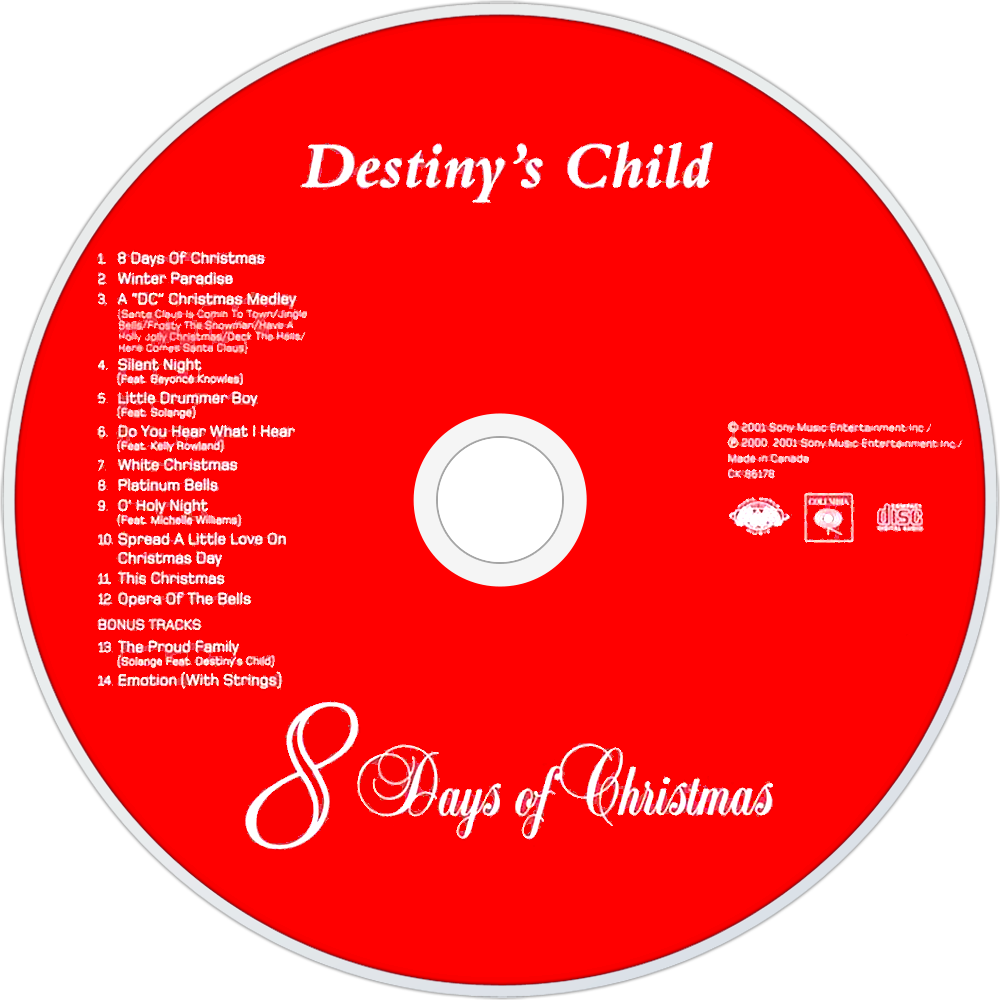 One Of My Favorite Things About The Holiday Season - Destiny's Child 8 Days Of Christmas Cd (1000x1000)