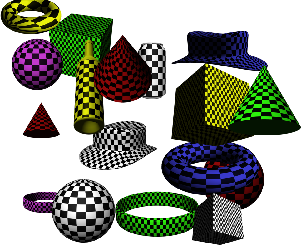 114 Free 3d Checkerboard Objects -wonderlandstockx - Gold Nugget (984x811)