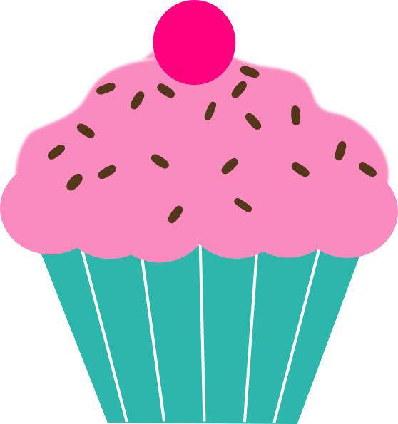 Original Png Clip Art File Pink Cupcake Svg Images - Cake Blue Clipart Png (558x595)