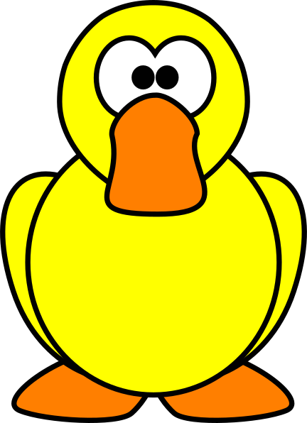 Yellow Duck Clip Art At Clker - Yellow Ducks Cartoon Png (432x596)