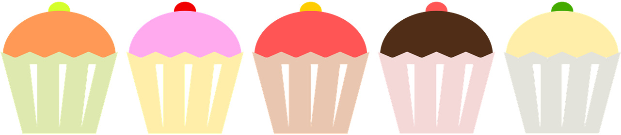 Cartoon Cup Cakes - Cupcake (1280x500)