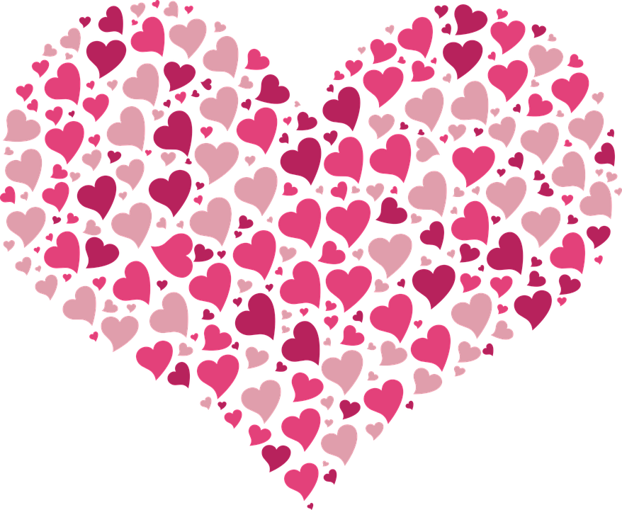 Valentine Hearts Images Clip Art - Coração De Corações Png (878x720)