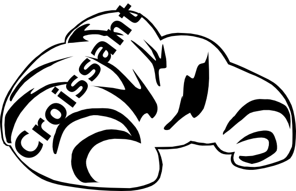 Croissant Clip Art At Clker - Croissant Clip Art (600x388)