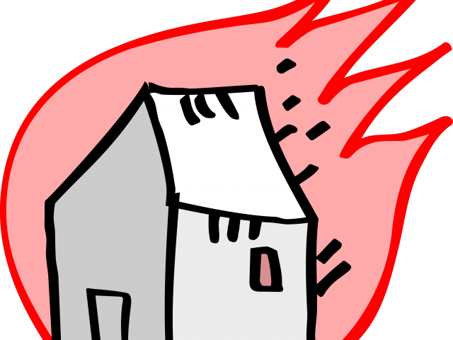 Atlanta Newspaper Cliparts - Burning House Cartoon (640x480)
