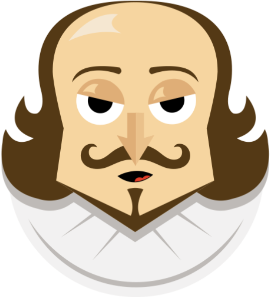 Shakespeare Clipart Transparent - William Shakespeare Emoji (549x600)