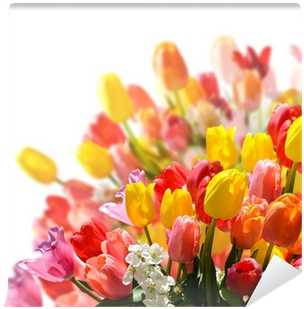 Floral Bouquet With Tulips And Daffodils Wall Mural - Tulip (400x400)