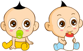 Milk Infant Child Cartoon Cuteness - Baby Twin Icon Png (650x507)