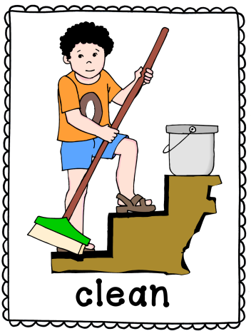 If It Is Right The Student Keeps The Card - Brother Doing Household Chores Clipart (352x474)