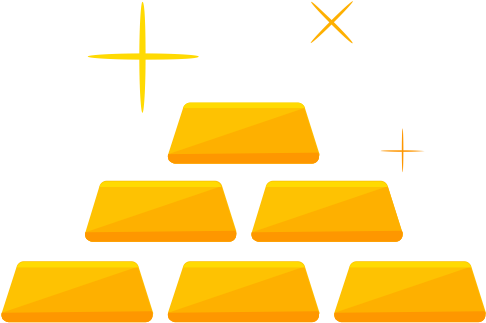 Gold-bars - Gold Icon Png (500x500)