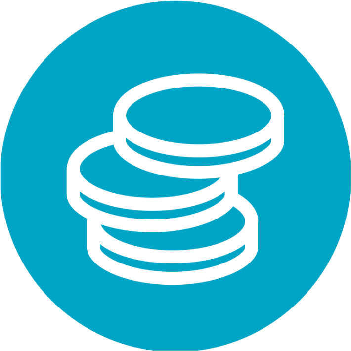 Your - Coin Blue Icon Png (800x800)