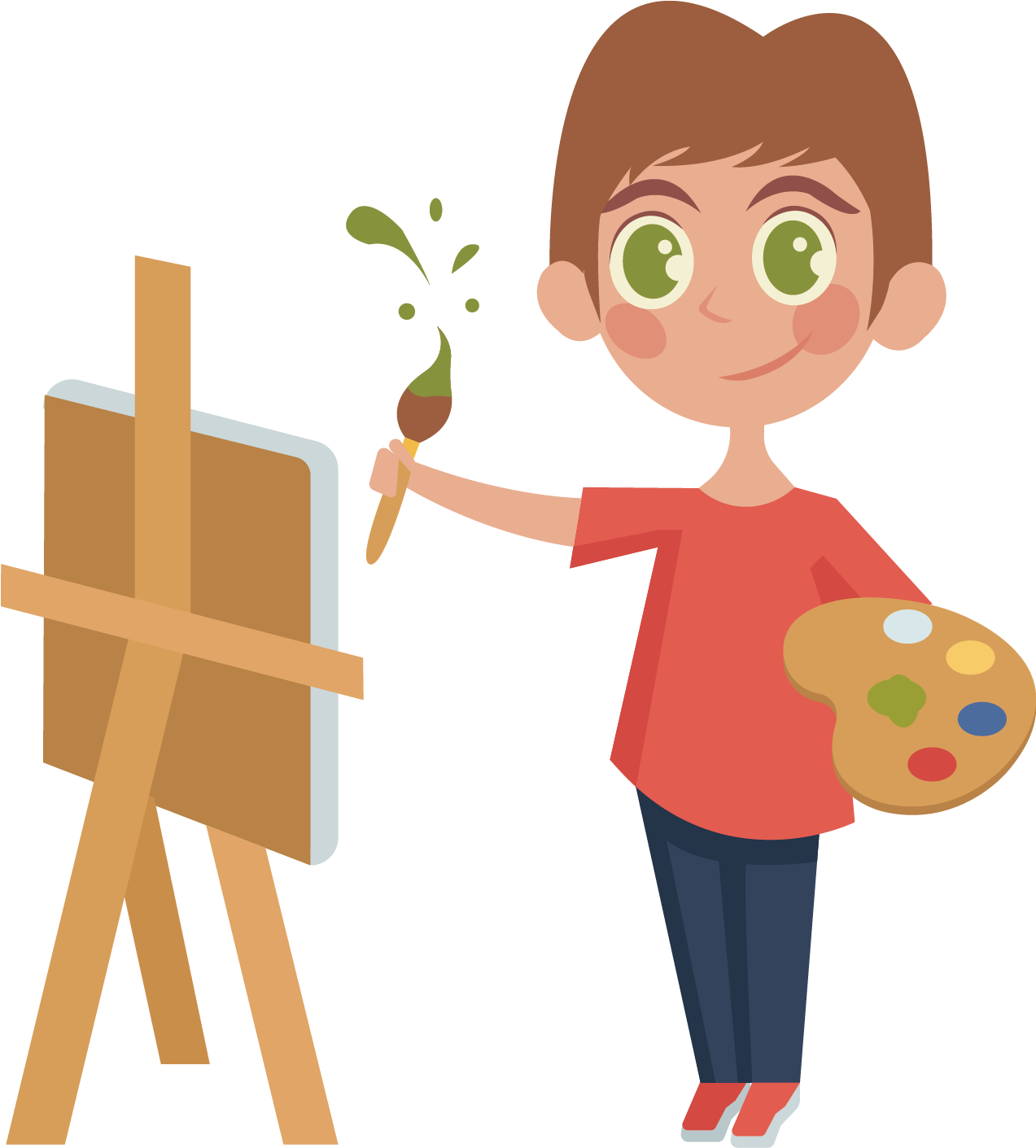 Child Euclidean Vector Painting - Vector Graphics (1417x1654)