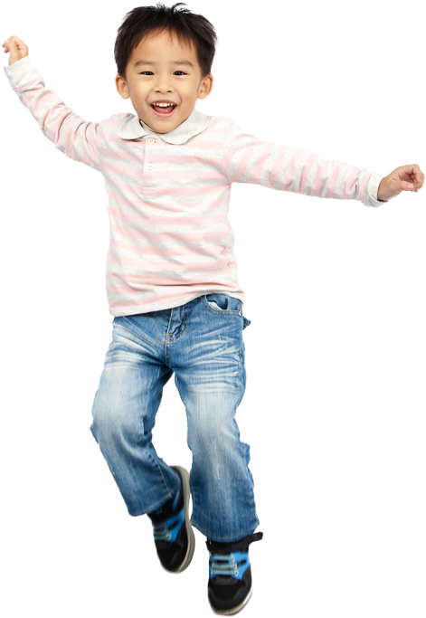 Your Child's - Boy And Girl Jumping (500x724)