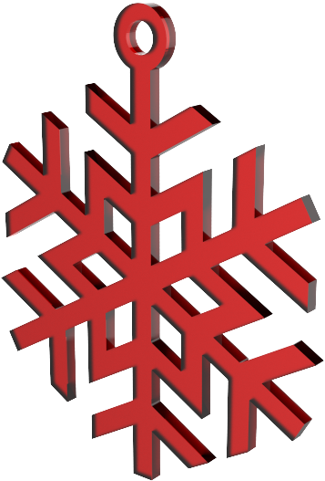 Xmas Snow Flake Red Decoration - Xmas Snow Flake Red Decoration (1280x829)