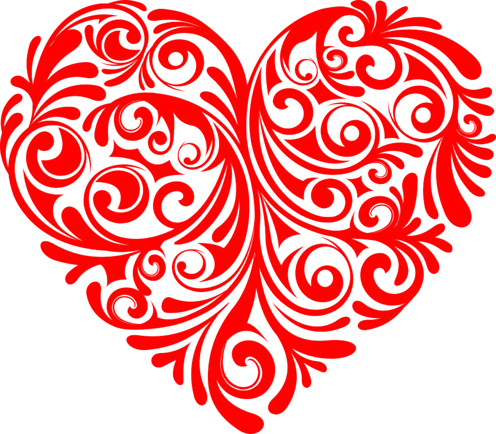 Heart Clip Art - Wedding Program Cover Templates Free (1024x895)