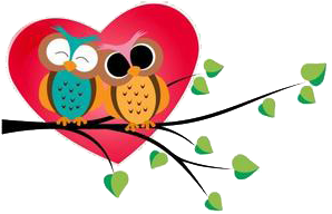 Owl Love Valentines Day Heart Clip Art - Amor A La Familia Frases (600x550)