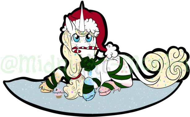 My Oc Buttercream In The Holiday Ych By Midnight-mocha - Cartoon (1024x576)