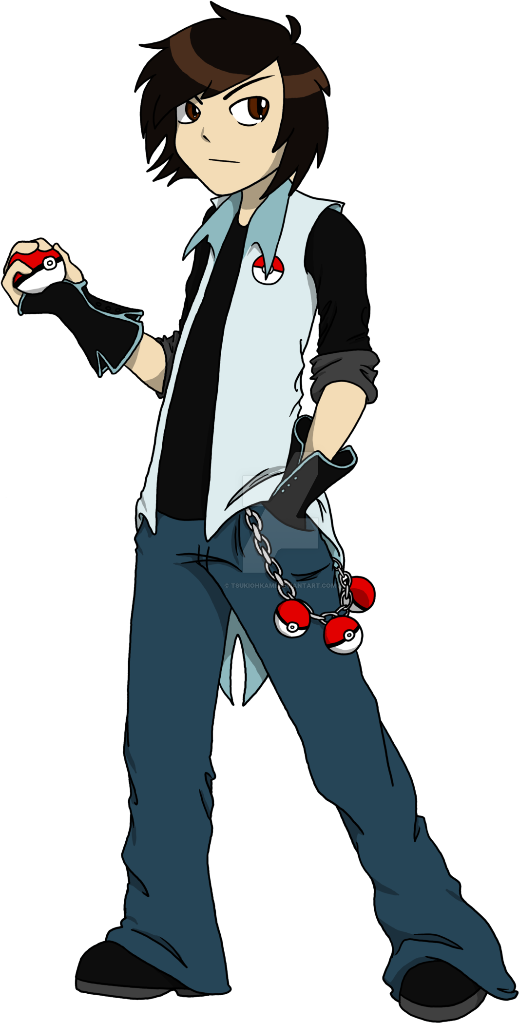 Octavion Is A Pokemon Trainer By Tsukiohkami - Cartoon (1600x2169)