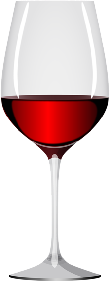 Glass Of Red Wine Png Clipart Image - Red Wine Transparent Png (264x600)