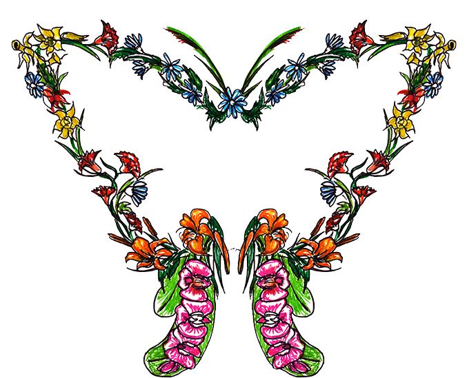 Butterfly Flower Clip Art - Butterfly Flower Clip Art (700x600)