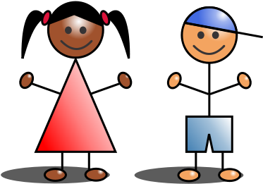 Kids Sticks Remix Png Images - Stick Figure Kids Flip Flops (636x900)