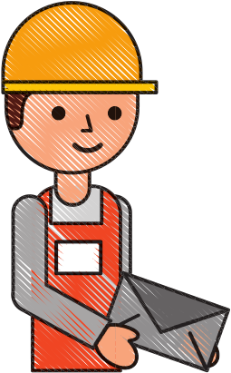 Delivery Man Standing And Holding Envelope Courier - Envelope (550x550)