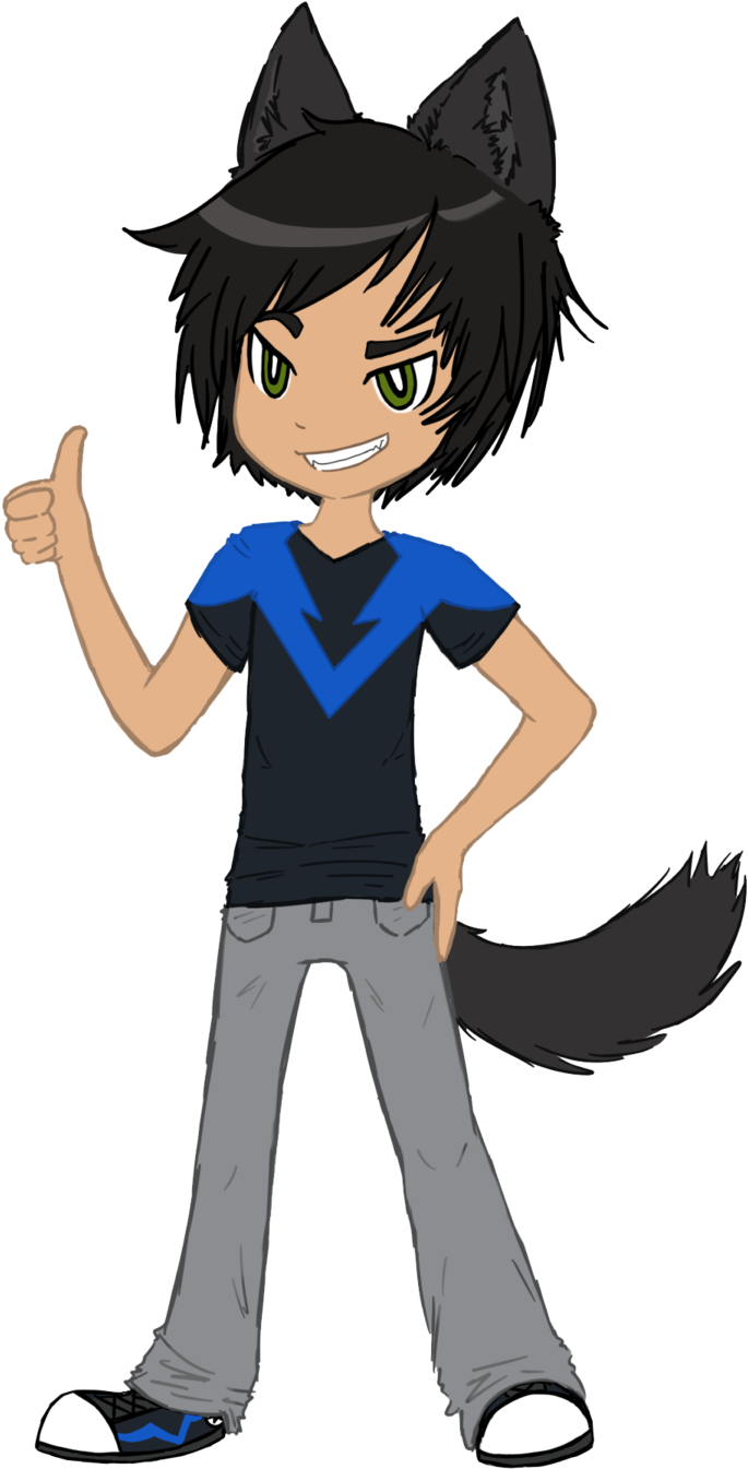 Wolf - Cool Wolf Boy Drawing (900x1500)