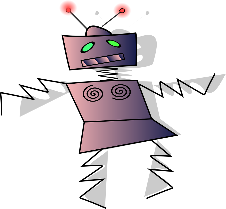 Illustration Of A Dancing Cartoon Robot - Robot Clipart (958x887)