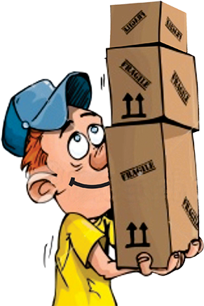 Our Services, From Our Comprehensive Door To Door Service - Cartoon Carrying (322x450)