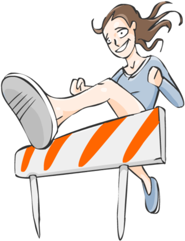 Overcome Obstacles By Dojoman - Cartoon (999x799)