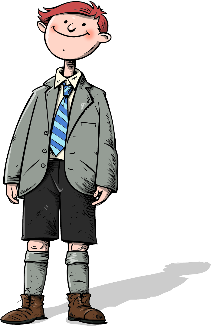 Older Boy, Old Boy - Cartoon (698x1152)