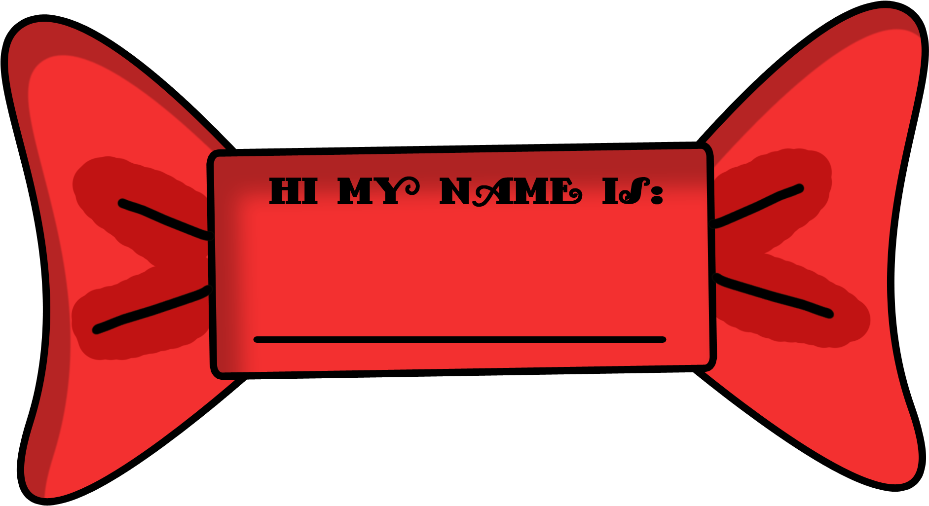 My Name Cliparts - Hi My Name Is Sticker (2400x1500)