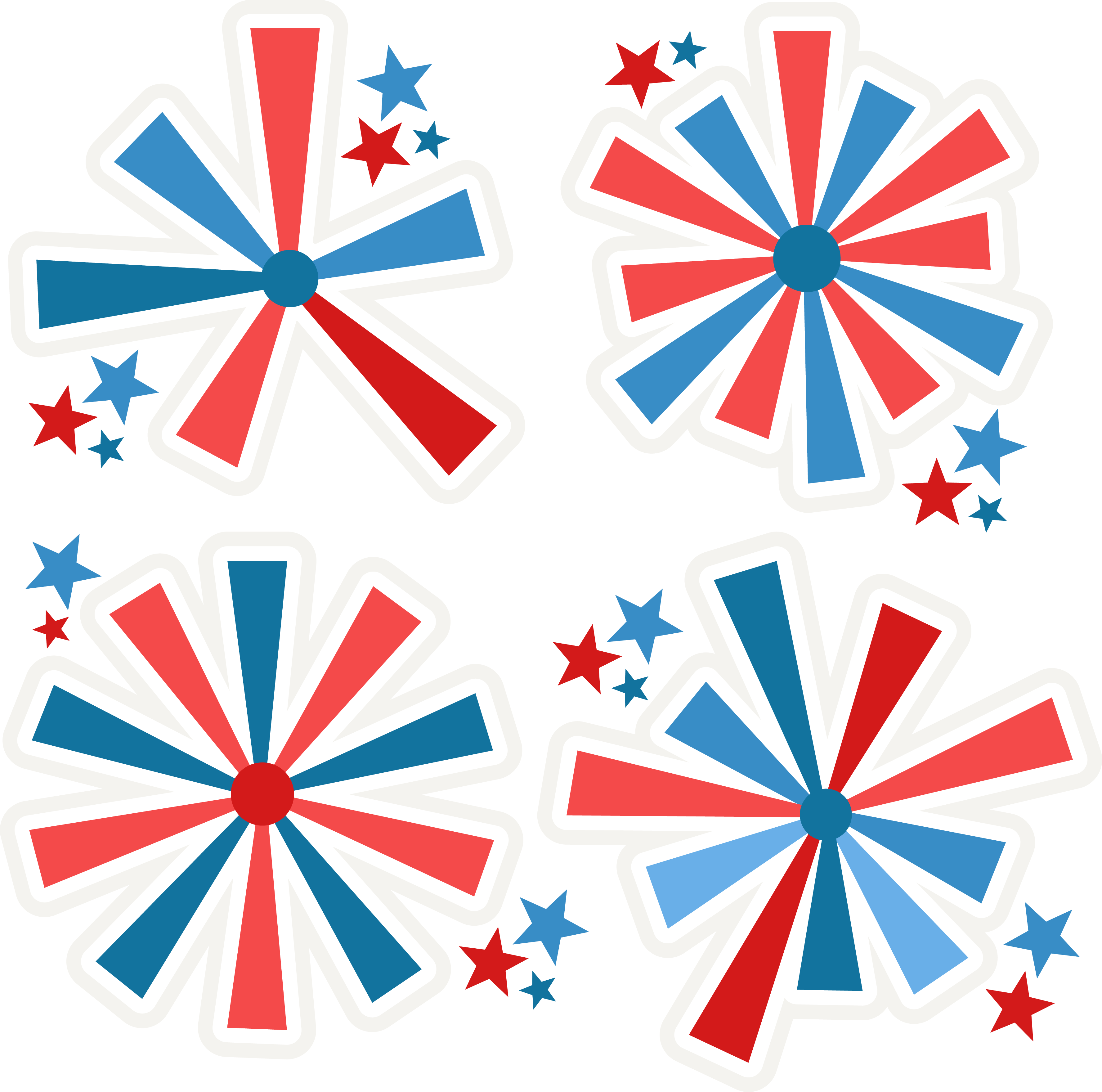 Black And White Fireworks Clipart - Paper Flower Centers Templates (3552x3519)